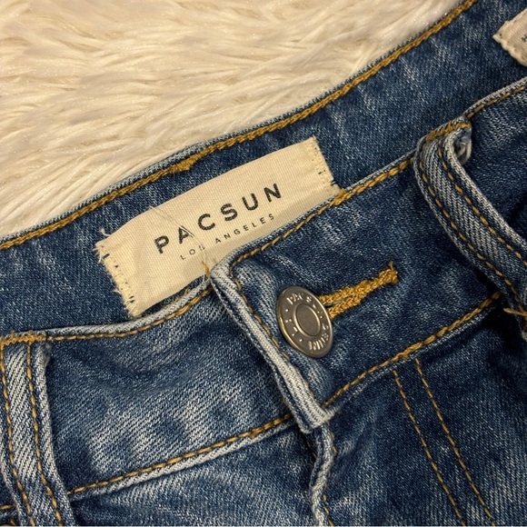 Pacsun Shorts High Rise Denim Jean Shorts Y2K Blue Size 29 - Picture 4 of 11